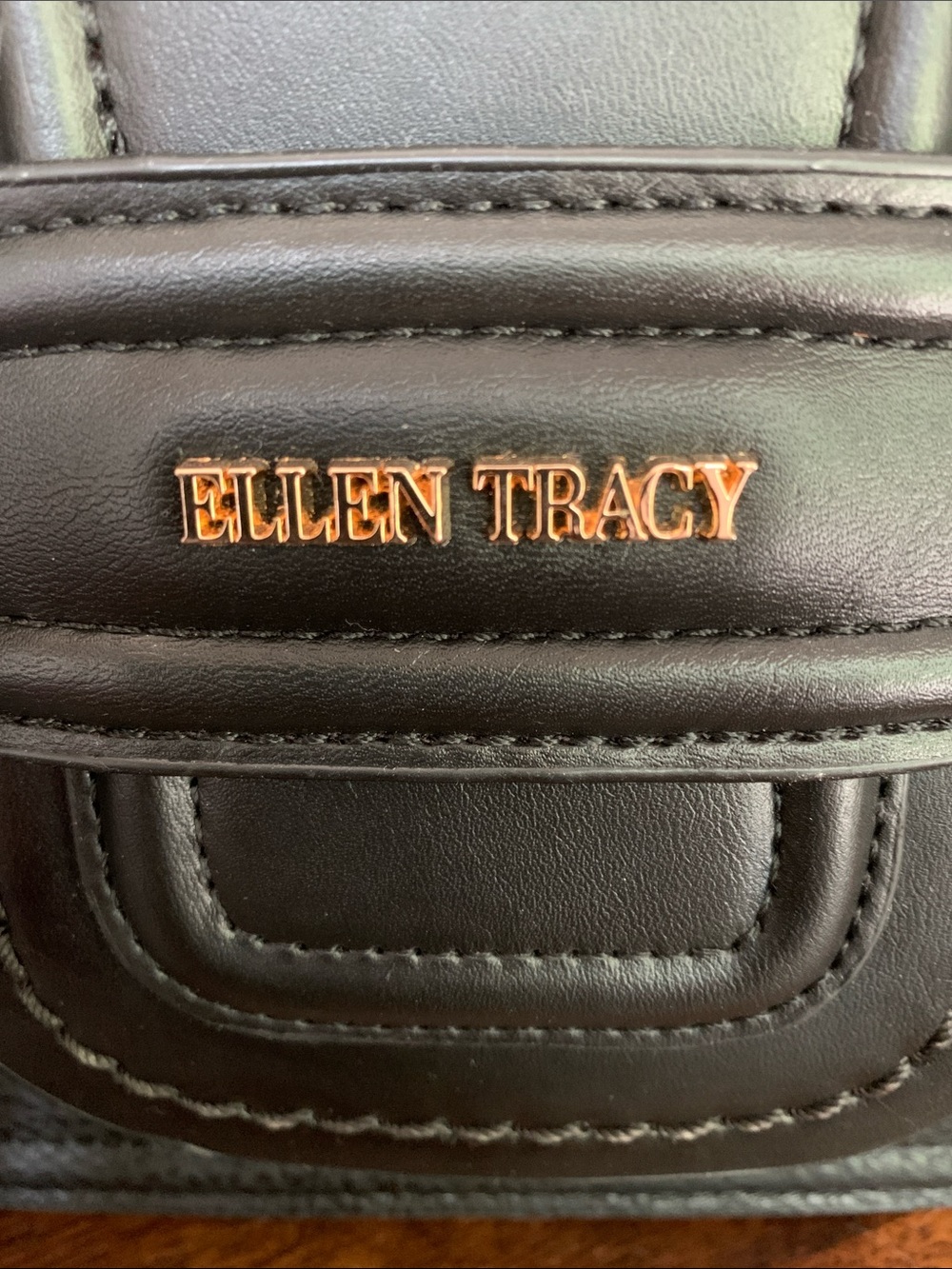 Ellen Tracy Black Top-Handle Satchel with Detachable Strap - Picture 2 of 10